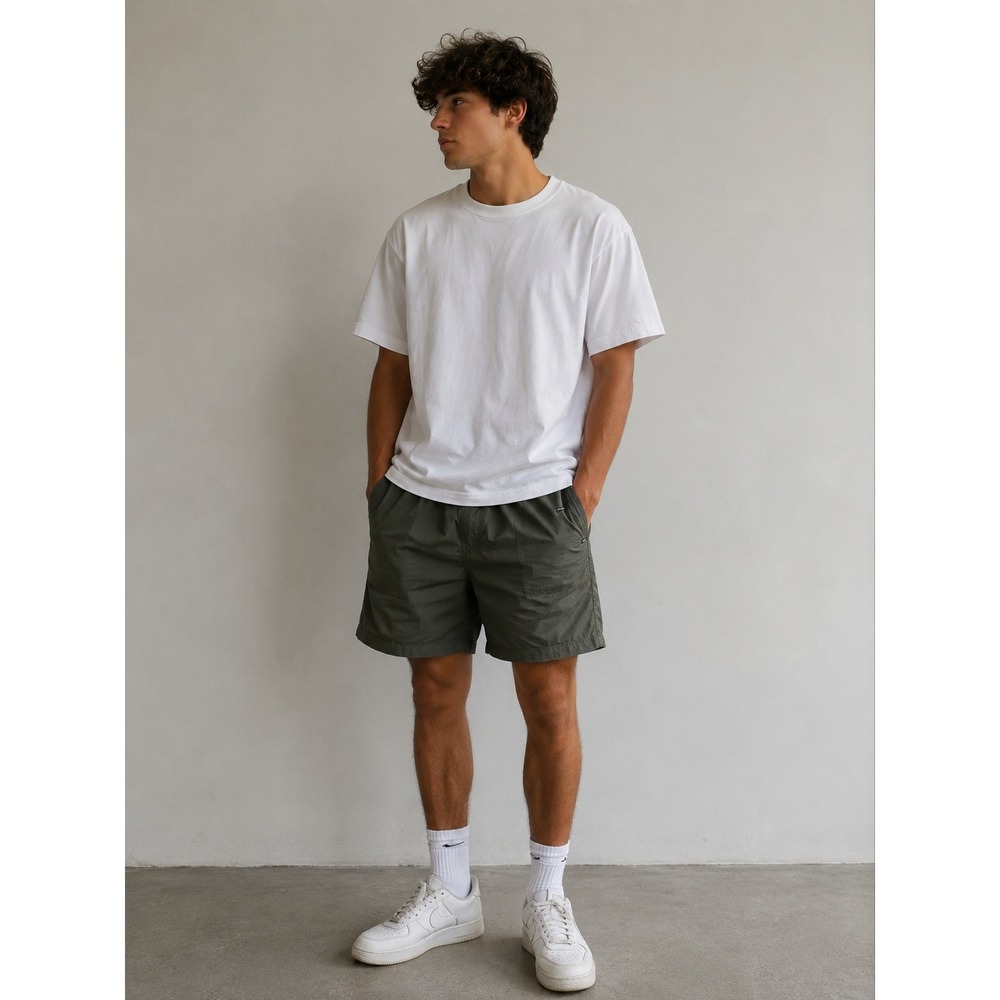 Hurley Pull On Walkshorts Mens Medium Iguana Green 7in Casual Summer NWT